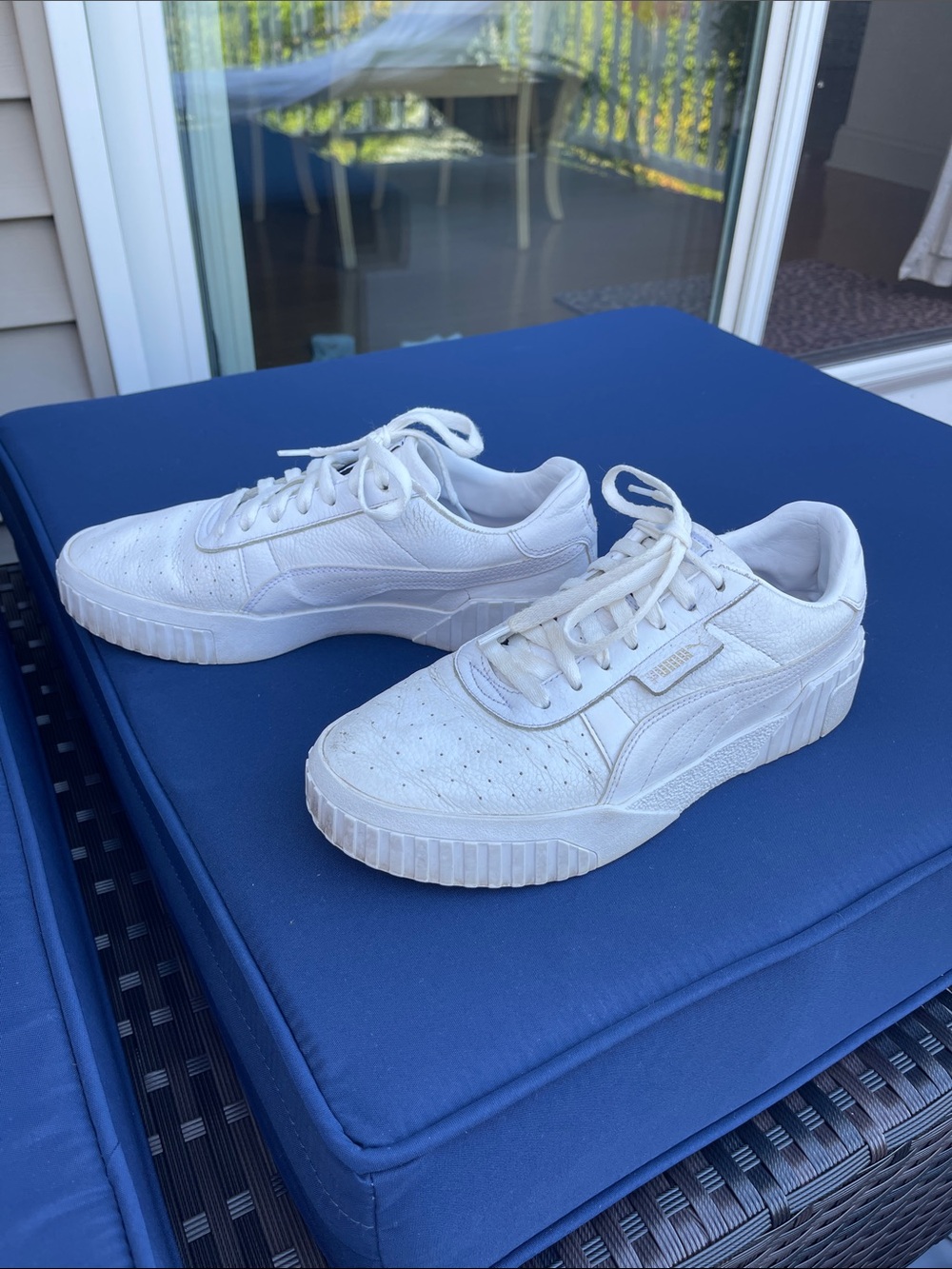 PUMA CALI White Lace-Up Sneakers